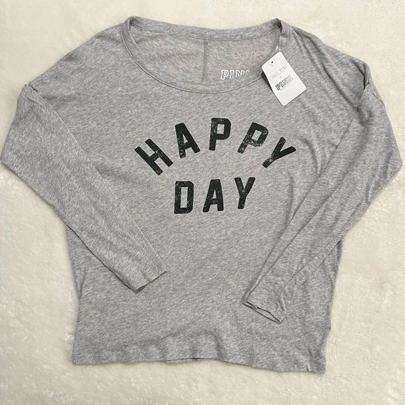 PINK Victoria's Secret Tops - Dreamr Collab Pink VS Happy Day Top